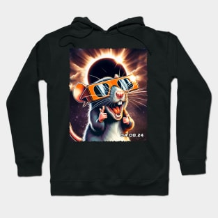 Lunar Observer: Rat Gazing at the Solar Eclipse Shirt Graphic Hoodie